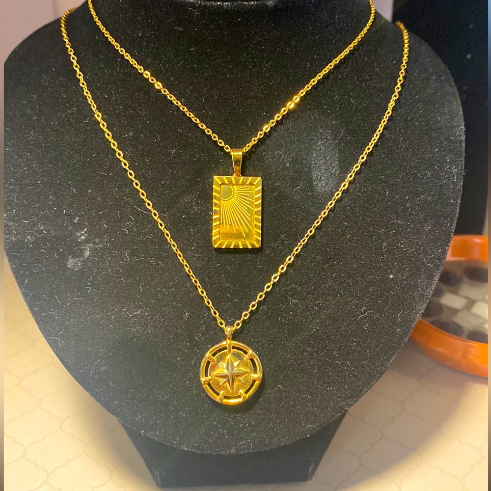 Set of Two Gold Plated Necklaces